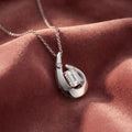 18K Bespoke Emerald Diamond Pendant — AI cloth, in-house