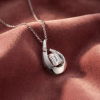 18K Bespoke Emerald Diamond Pendant — AI cloth, in-house