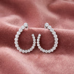 18K Feather Diamond Earrings — AI cloth, in-house