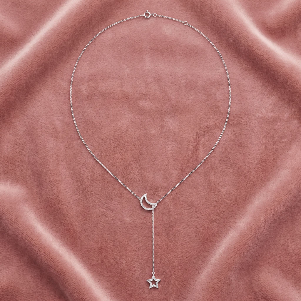 18K Cascading Drop Diamond Choker Necklace — AI cloth, in-house