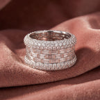 18K Wide Pave Diamond Ring — AI cloth, in-house