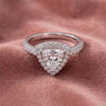 18K Halo Trillion Diamond Ring — AI cloth, in-house