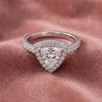 18K Halo Trillion Diamond Ring — AI cloth, in-house