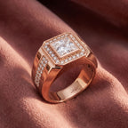 18K Bespoke Princess Diamond Ring — AI cloth, in-house