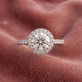 18K Halo Round Diamond Ring — AI cloth, in-house
