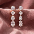 18K Round Diamond Drop Earrings — AI cloth, in-house