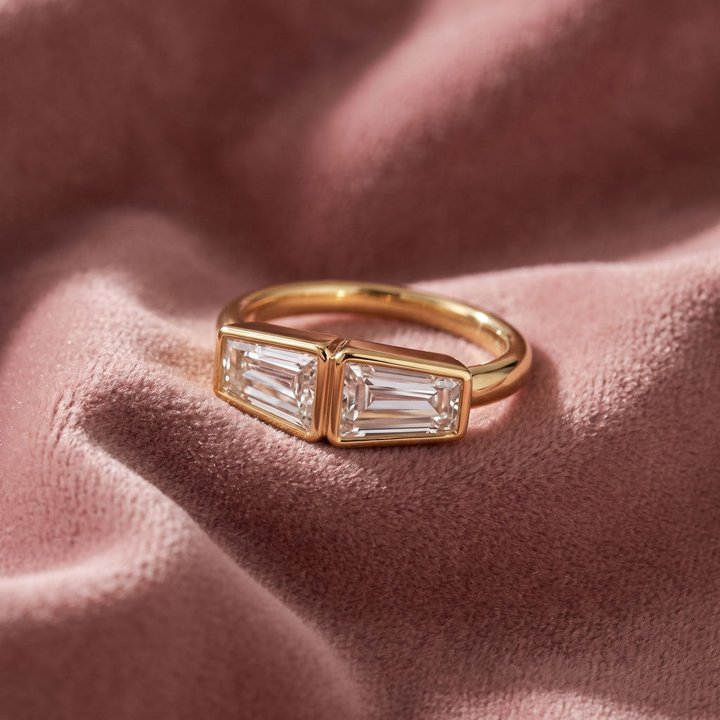 18K Bespoke Baguette Diamond Ring — AI cloth, in-house