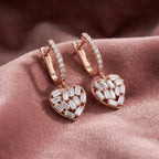 18K Bezel Diamond Drop Earrings — AI cloth, in-house