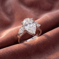18K Pear Diamond Engagement Ring — AI cloth, in-house