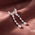 18K Pear Diamond Drop Earrings — AI cloth, in-house