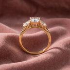 18K Trilogy Diamond Engagement Ring — AI cloth, in-house
