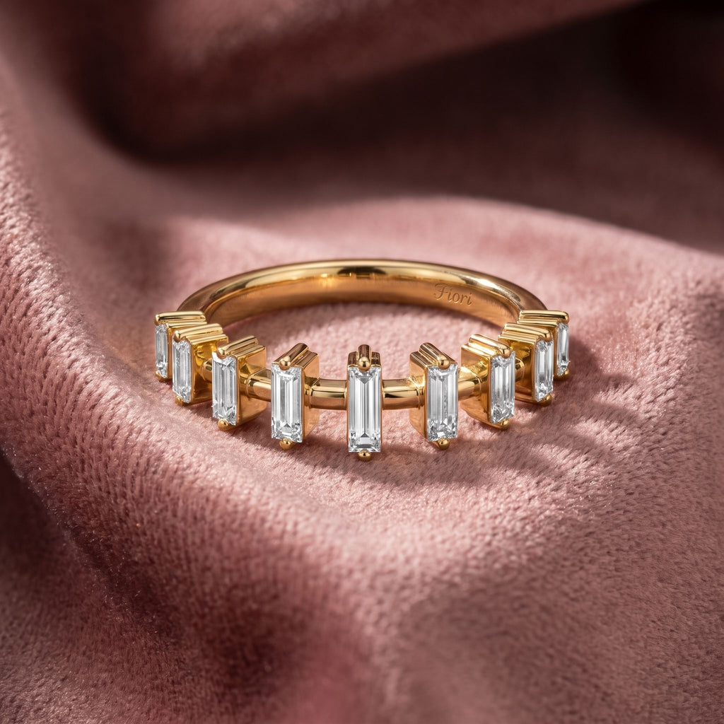 18K Baguette Diamond Eternity Ring — AI cloth, in-house
