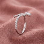 18K Pear Diamond Ring — AI cloth, in-house