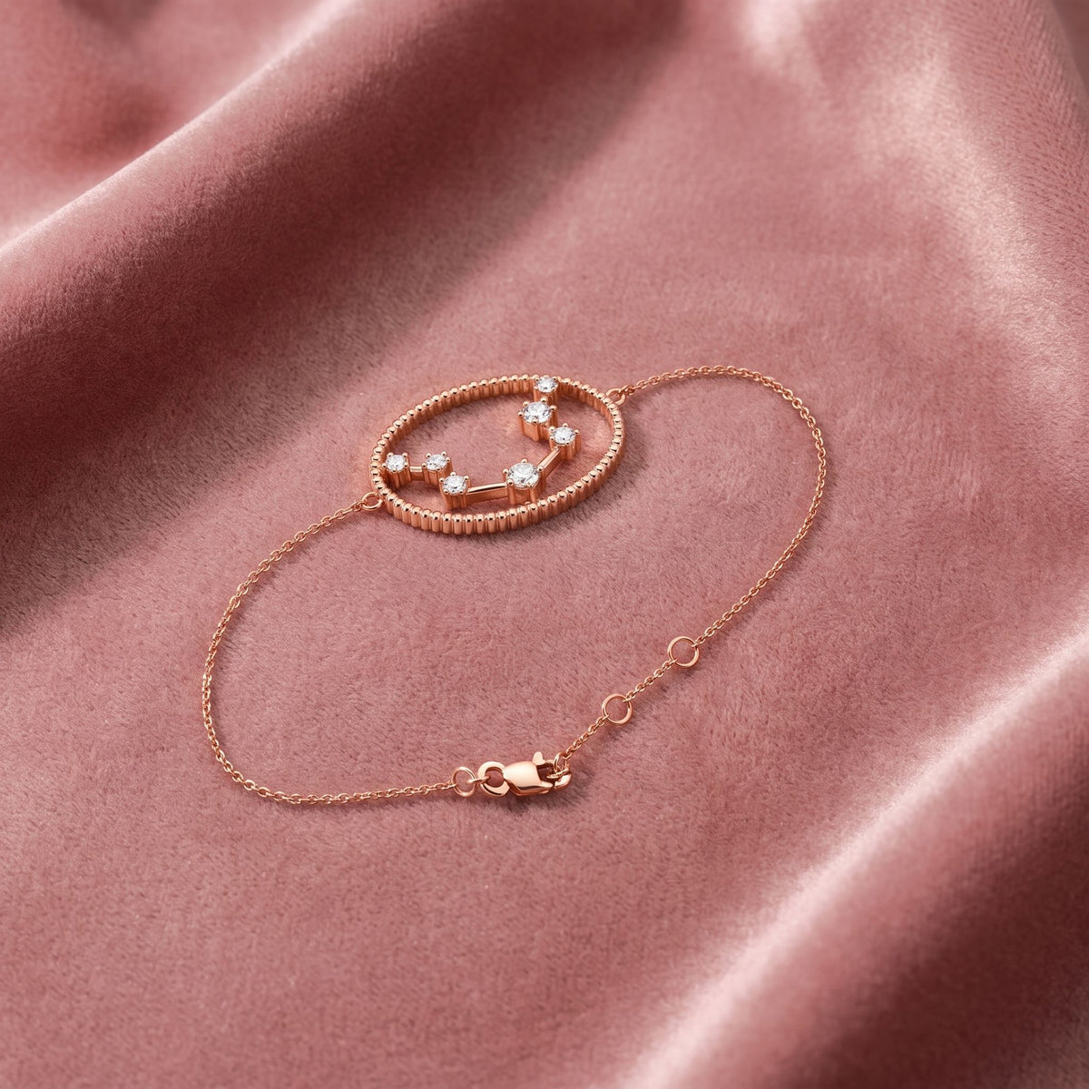 18K Aquarius Constellation Diamond Bracelet — AI cloth, in-house