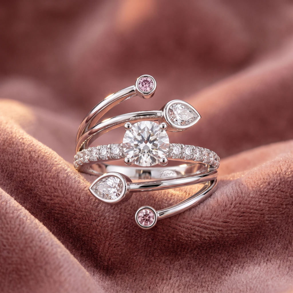 18K Round Diamond Ring — AI cloth, in-house