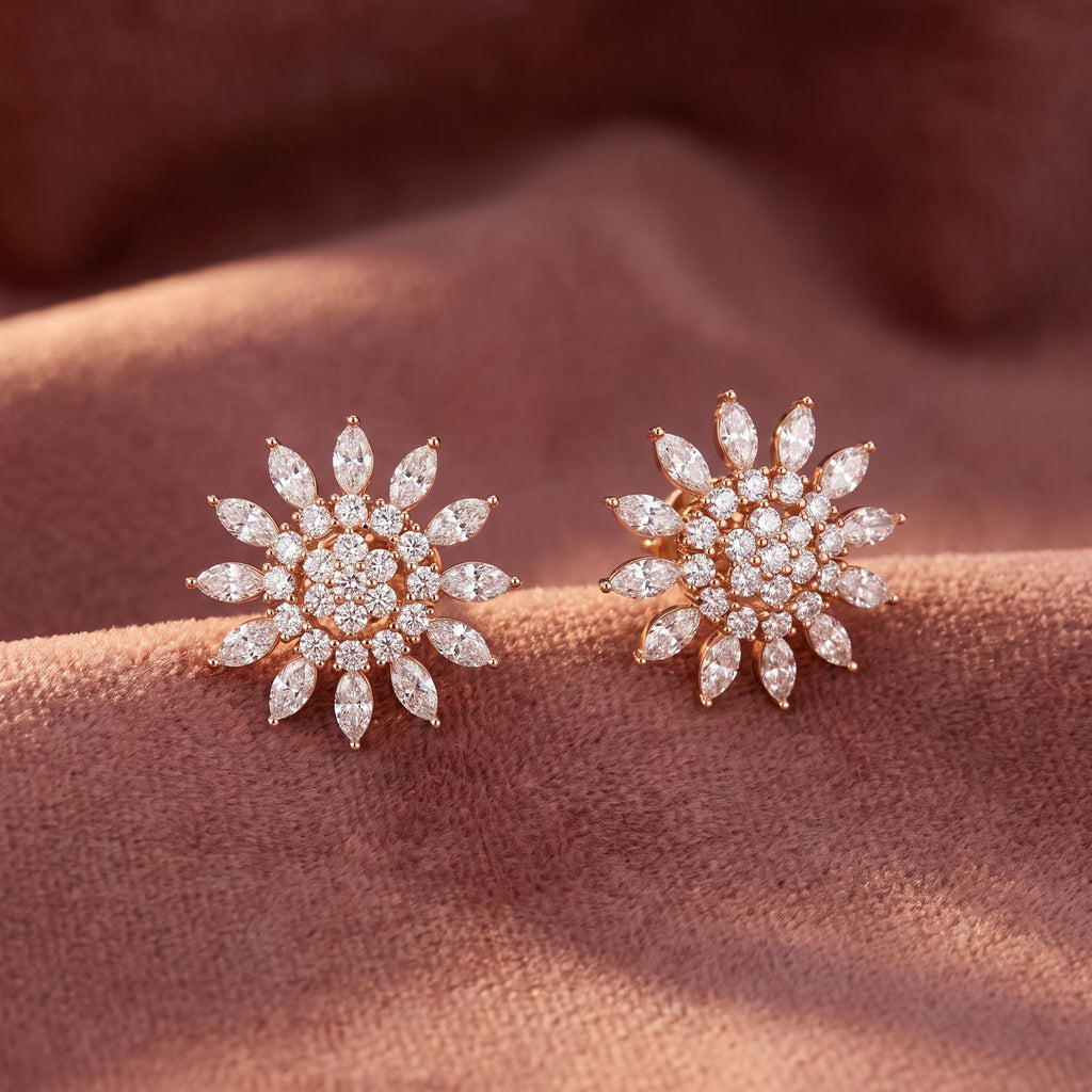18K Bespoke Diamond Earrings — AI cloth, in-house