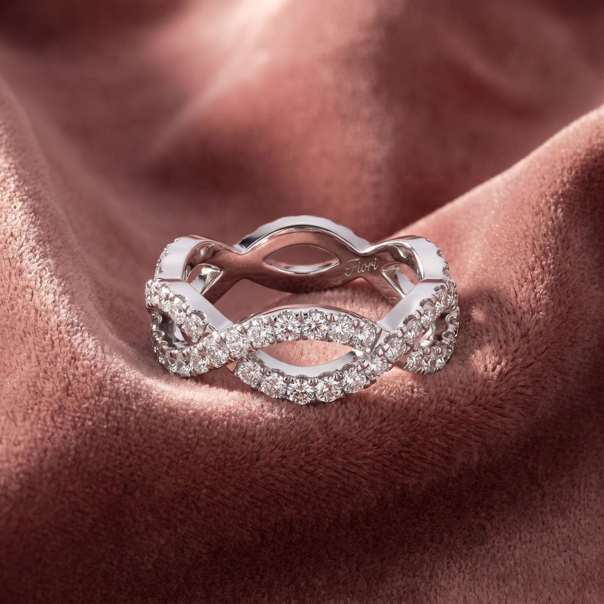 14K Eternity Round Diamond Ring — AI cloth, in-house