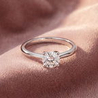 18K Solitaire Round Diamond Engagement Ring — AI cloth, in-house