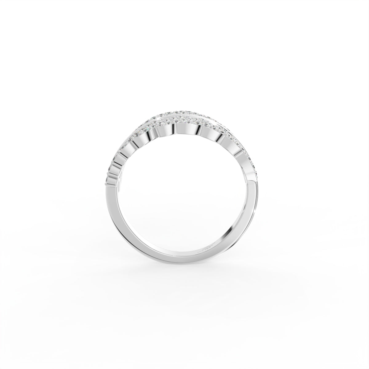 18K Bespoke Diamond Statement Ring — FRONT
