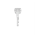 18K White Gold Bespoke Round Diamond Ring — SIDE