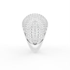 18K Bespoke Pavé Diamond Ring — SIDE