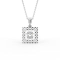 18K Halo Diamond Pendant — FRONT