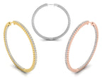 18K Diamond Hoop Earrings — 3 COLOR