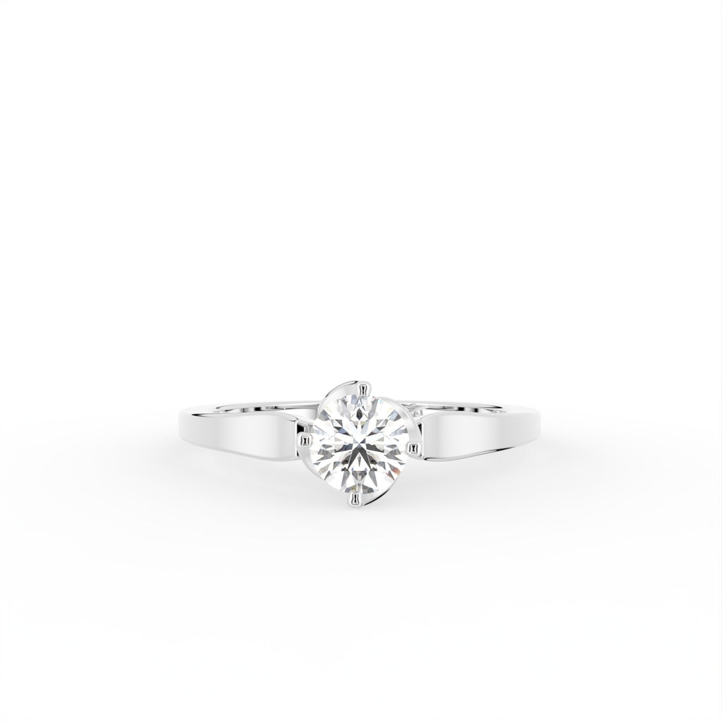 18K Solitaire Diamond Ring — TOP