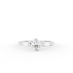 18K Solitaire Diamond Ring — TOP