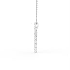 18K White Gold Cross Round Diamond Pendant — RIGHT