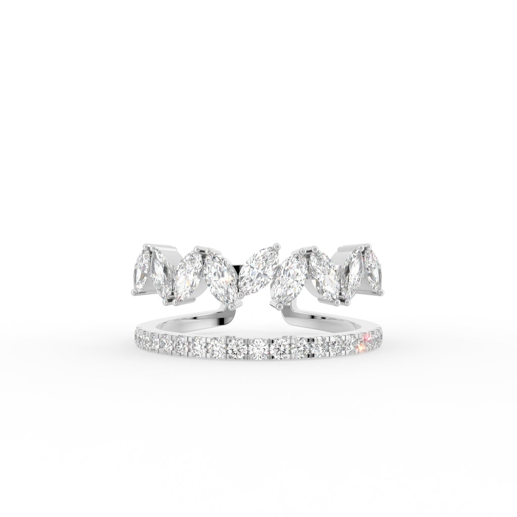 18K Bespoke Marquise Diamond Ring — TOP
