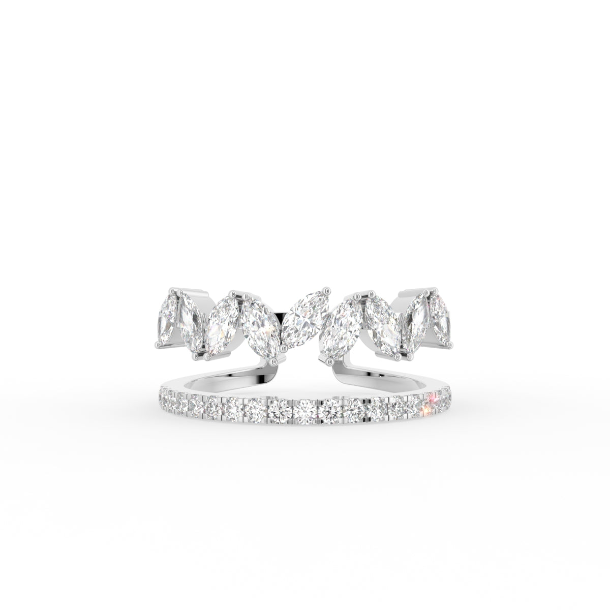 18K Bespoke Marquise Diamond Ring — TOP