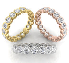 18K Full Eternity Diamond Ring — 3 COLOR