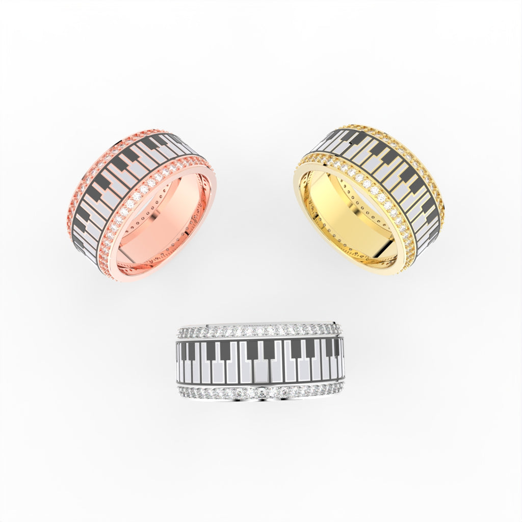 Sterling Silver Diamond Ring — 3 COLOR