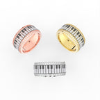Sterling Silver Diamond Ring — 3 COLOR
