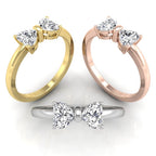 18K Bespoke Heart Diamond Ring — 3 COLOR