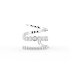 18K Yellow Gold Bespoke Diamond Ear Cuff — 3D VIEW