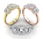 18K Trilogy Diamond Ring — 3 COLOR
