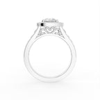 18K Halo Diamond Ring — FRONT