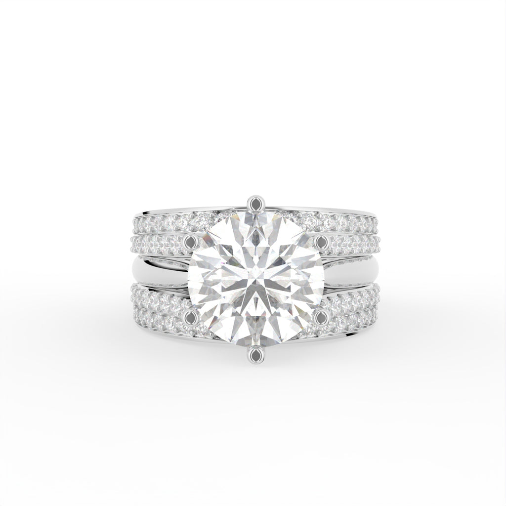Sterling Silver Diamond Ring — TOP