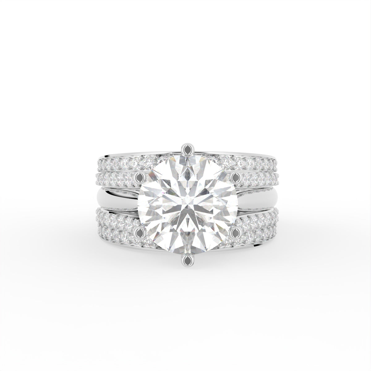 Sterling Silver Diamond Ring — TOP