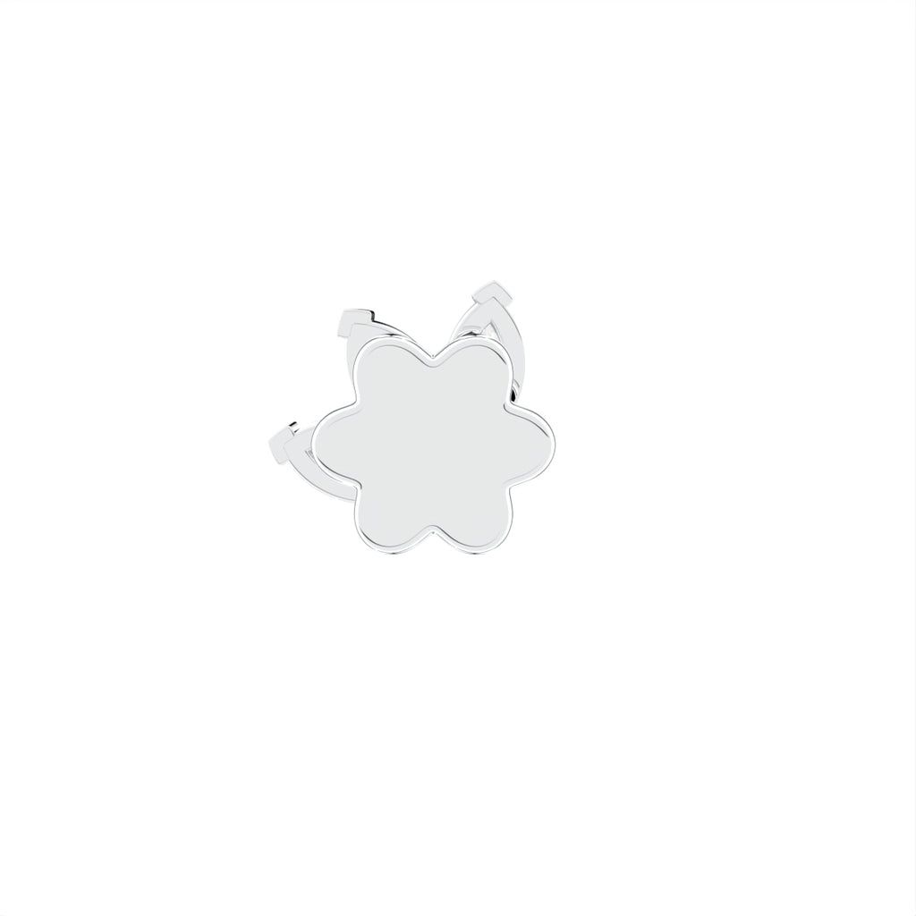 18K Marquise Diamond Piercing Earrings — BACK