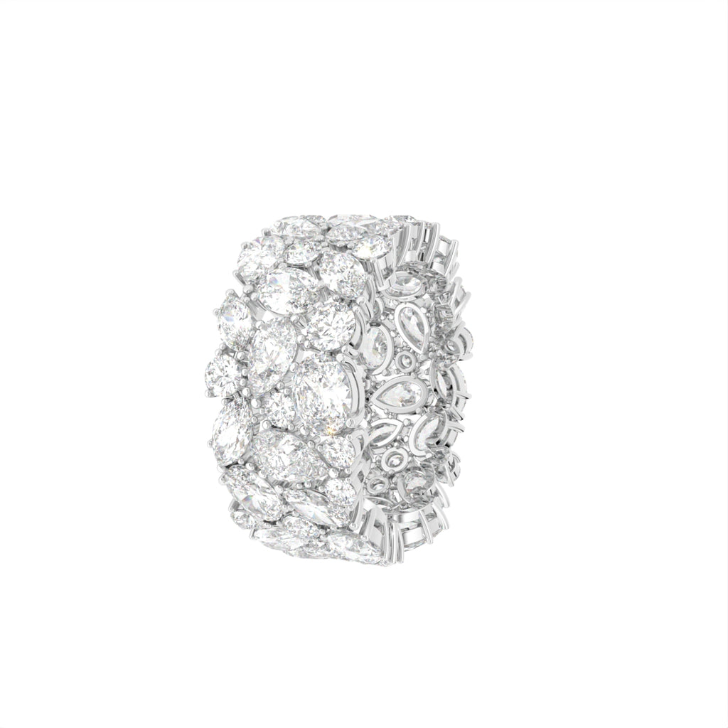 18K Eternity Round Diamond Ring — 3D VIEW