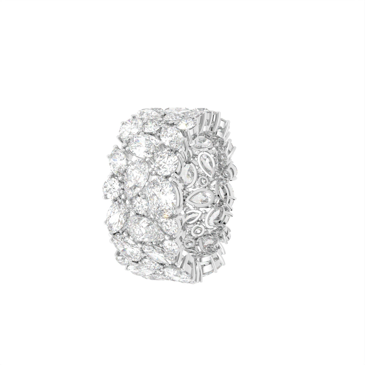 18K Eternity Round Diamond Ring — 3D VIEW