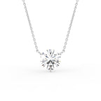 vimg:FJ6933|vimg:FJ6934|18K Yellow Gold Solitaire Round Diamond Pendant — FRONT