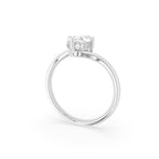 18K Pear Solitaire Diamond Engagement Ring — 3D VIEW