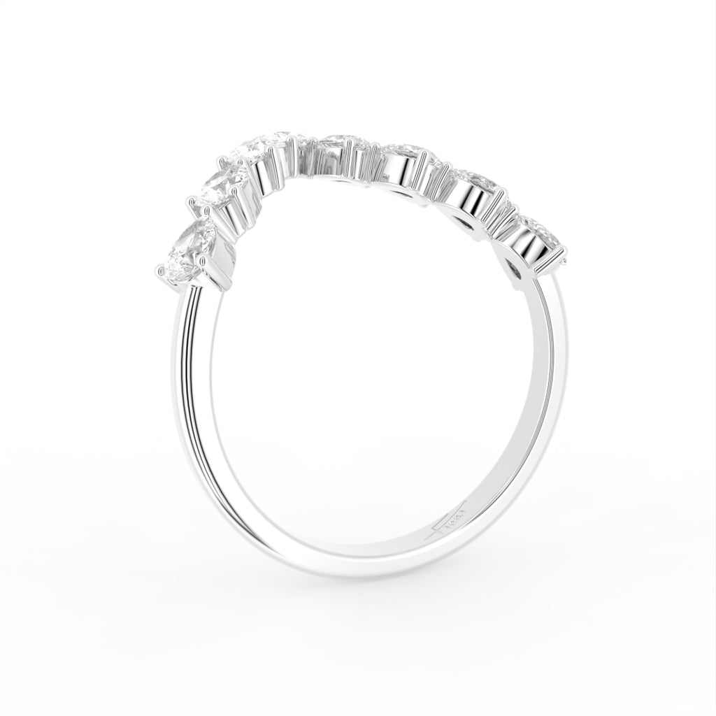 18K Bespoke Pear Diamond Ring — 3D VIEW