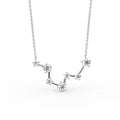 18K Rose Gold Constellation Round Diamond Pendant — FRONT