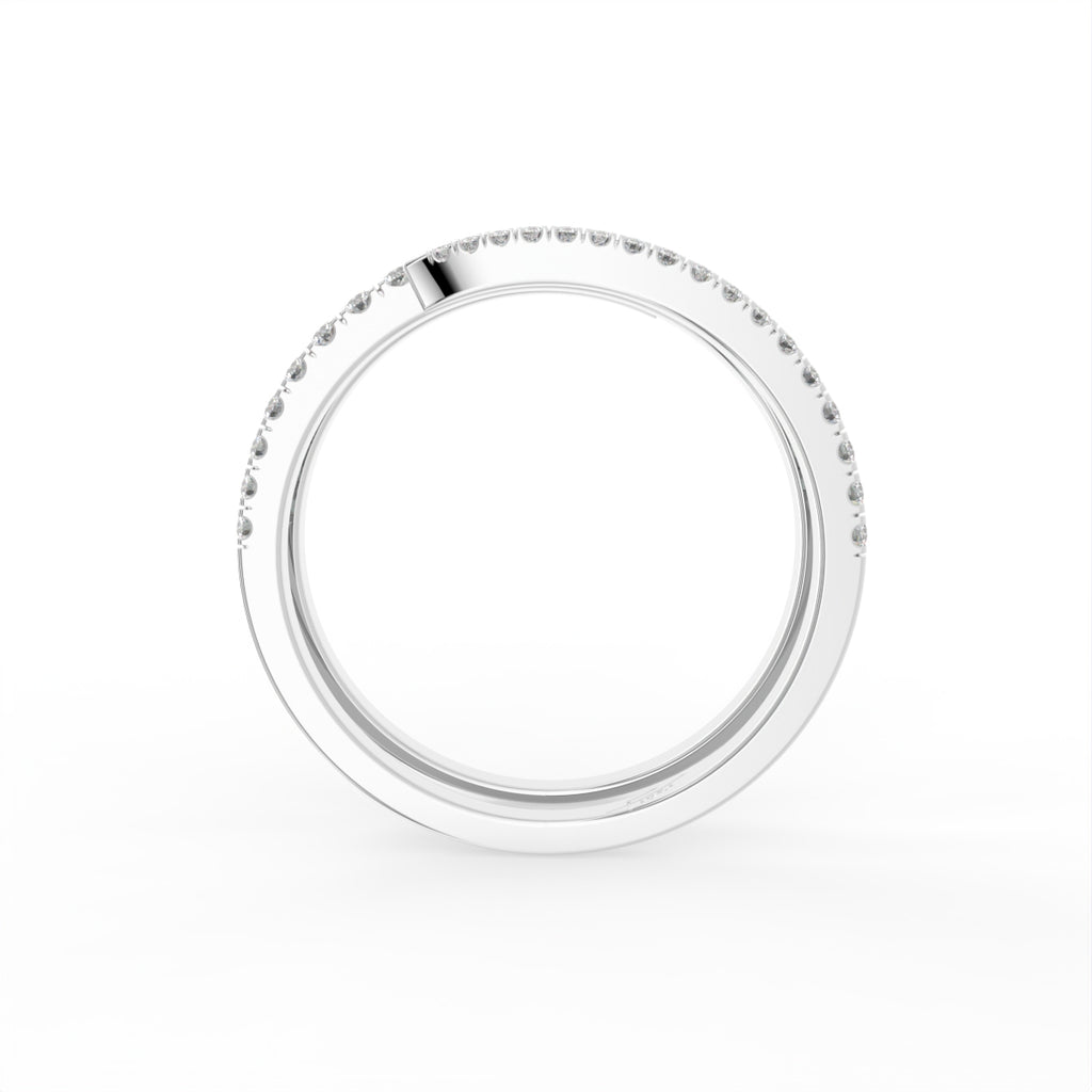 18K Bespoke Round Diamond Band Ring — FRONT