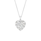 18K Heart Diamond Pendant — FRONT